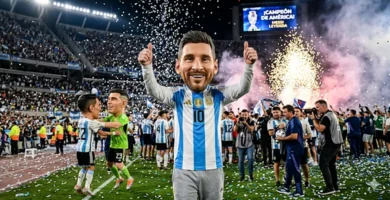 cabezon de messi para fiestas de futbol