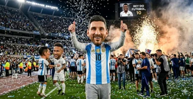 fabricacion de cabezon de messi